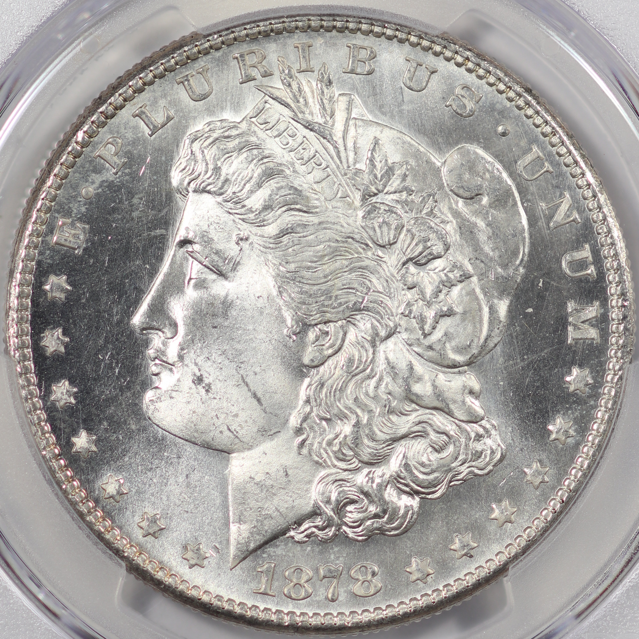 1878-S Morgan Silver Dollar, PCGS MS64, Obverse