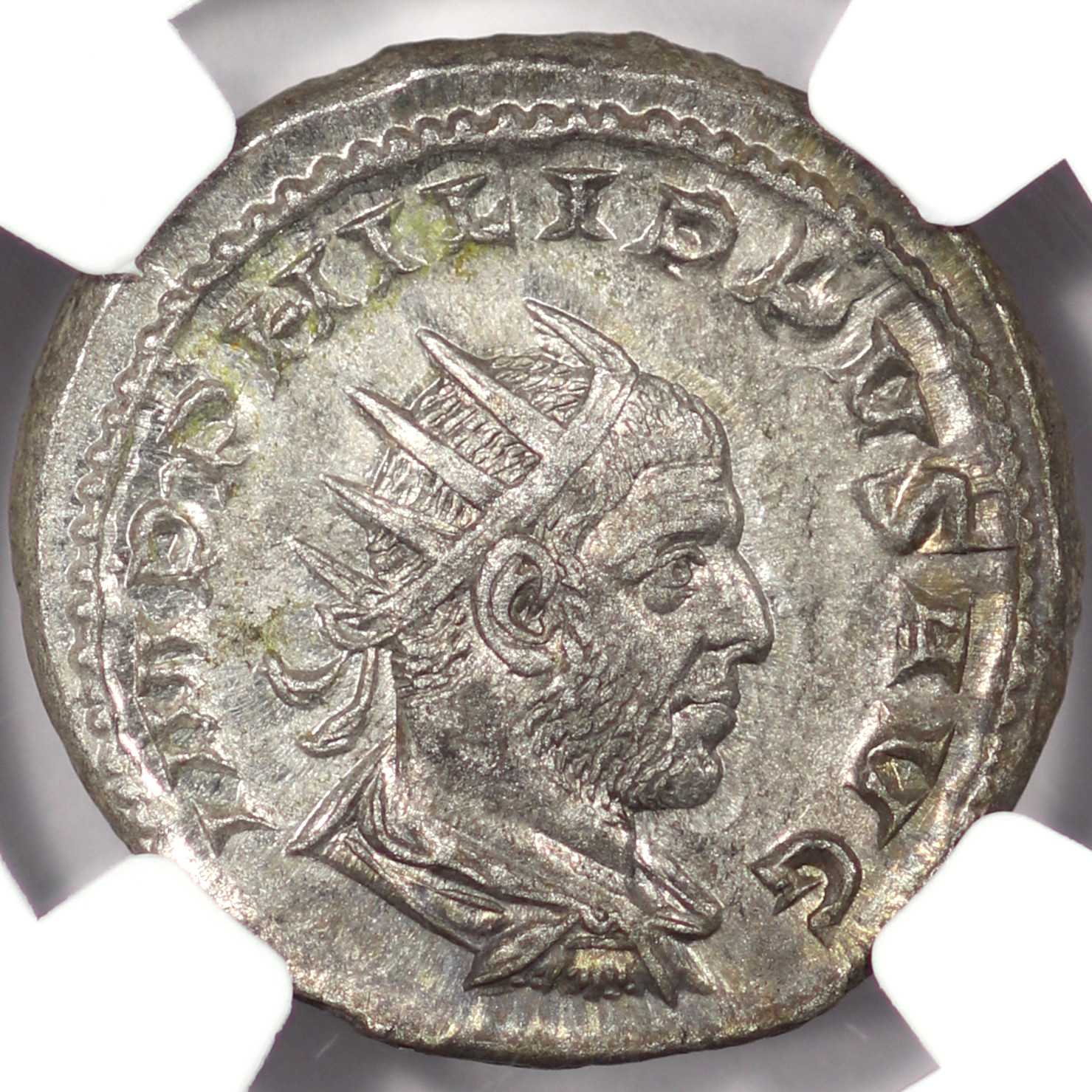 AD 244-249 Roman Empire Philip I AR Double Denarius, NGC Ch AU, Obverse