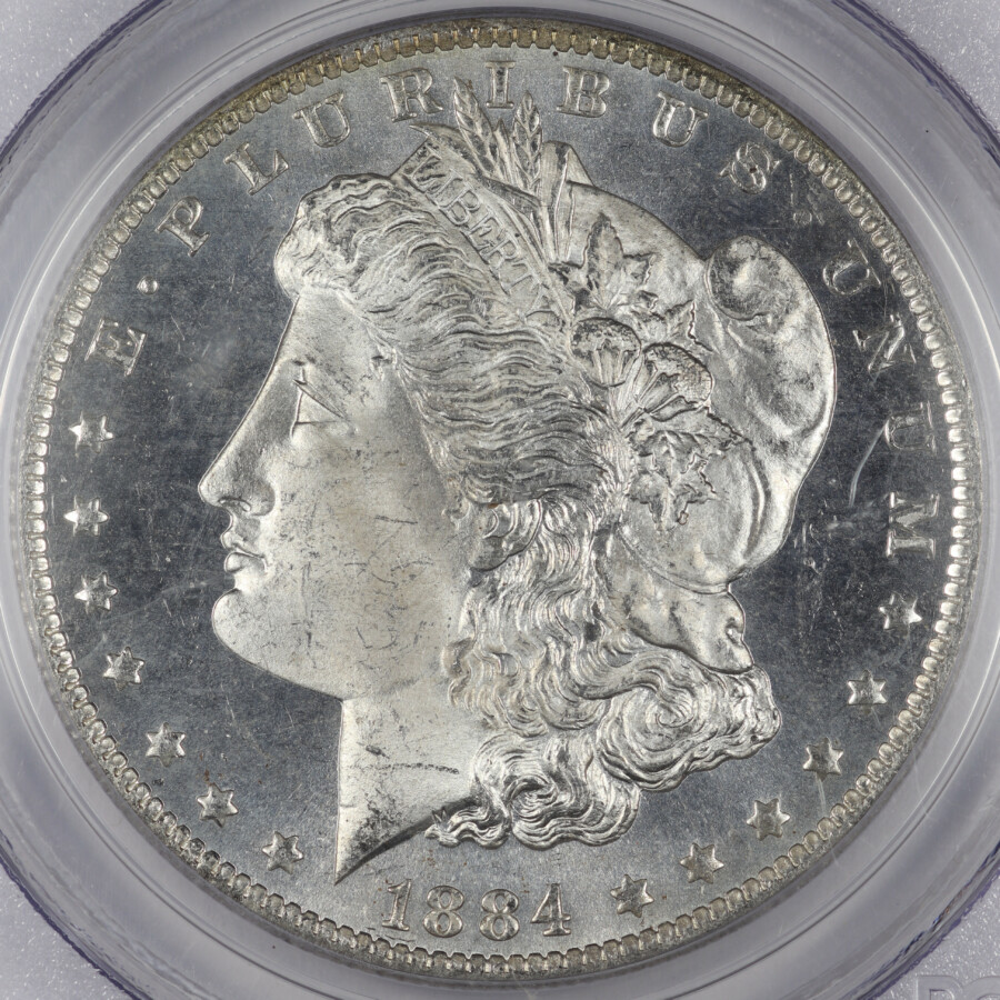 1884-O Morgan Silver Dollar, PCGS MS66PL, CAC - Obverse Close Up