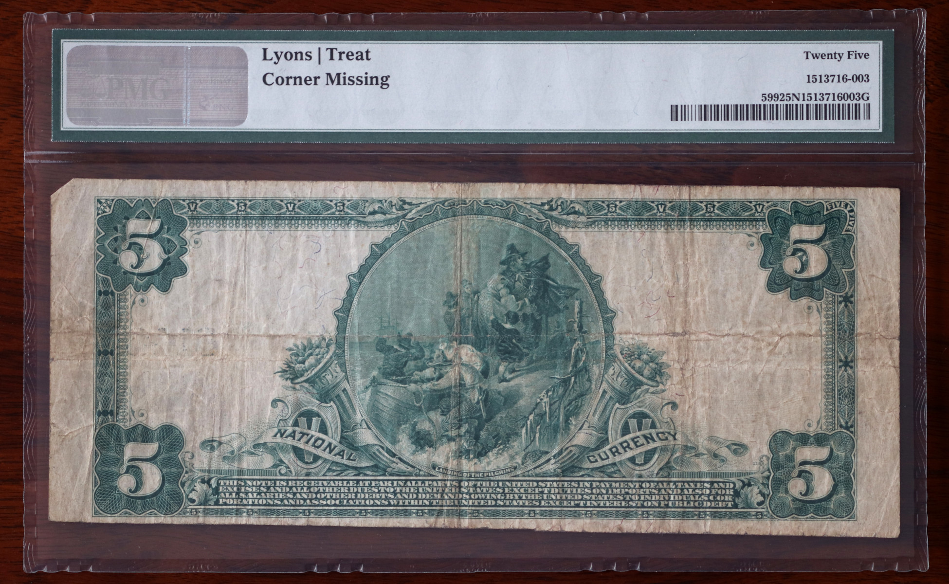 A $5 National Bank Note, Redondo Beach, certified PMG Net Very Fine 25, from The South Bay Collection of Rare National Bank Notes, offered by Palos Verdes Coin Exchange