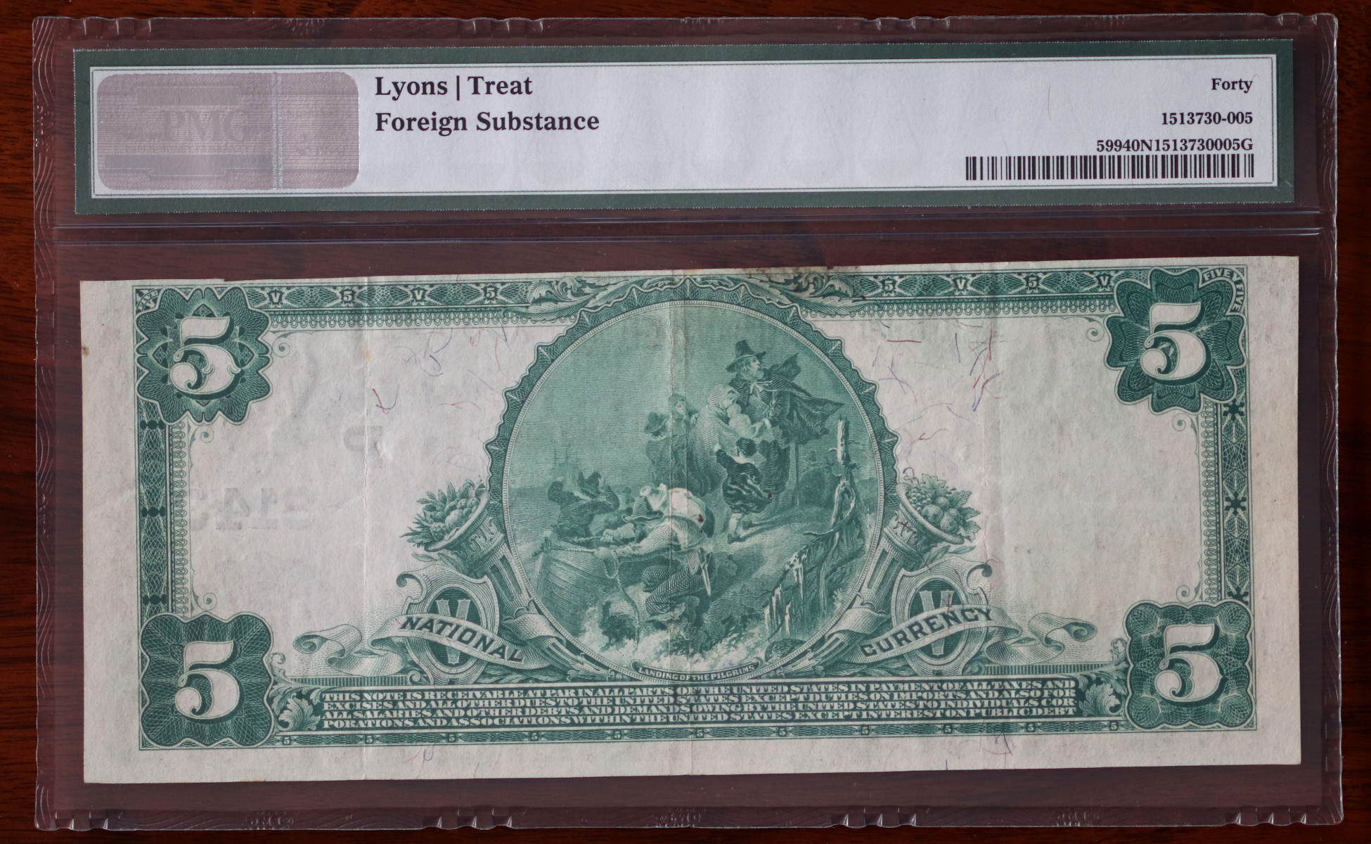 A $5 National Bank Note, Redondo Beach, certified PMG Net Extremely Fine 40, from The South Bay Collection of Rare National Bank Notes, offered by Palos Verdes Coin Exchange