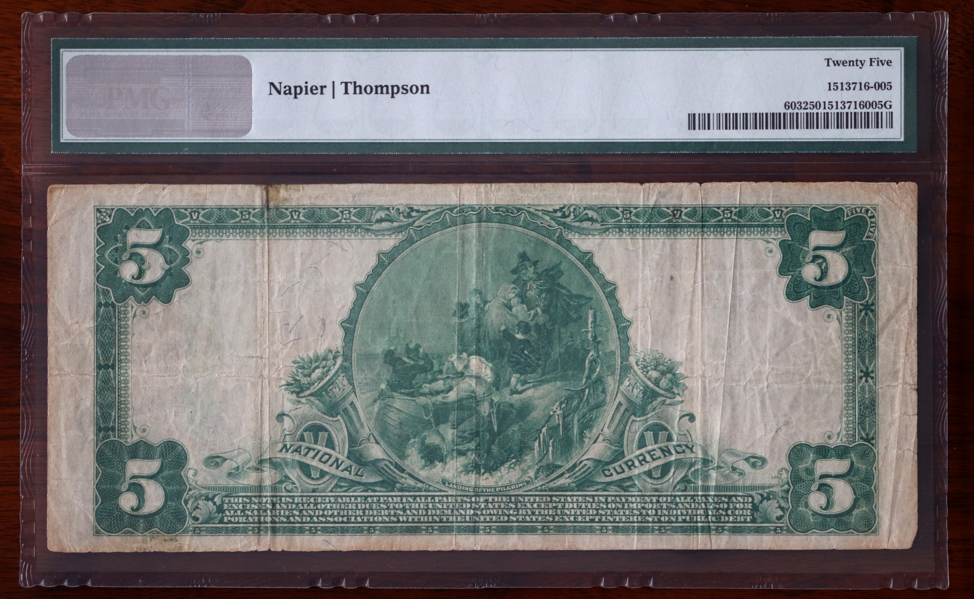A $5 National Bank Note, Santa Barbara, certified PMG Very Fine 25, from The South Bay Collection of Rare National Bank Notes, offered by Palos Verdes Coin Exchange